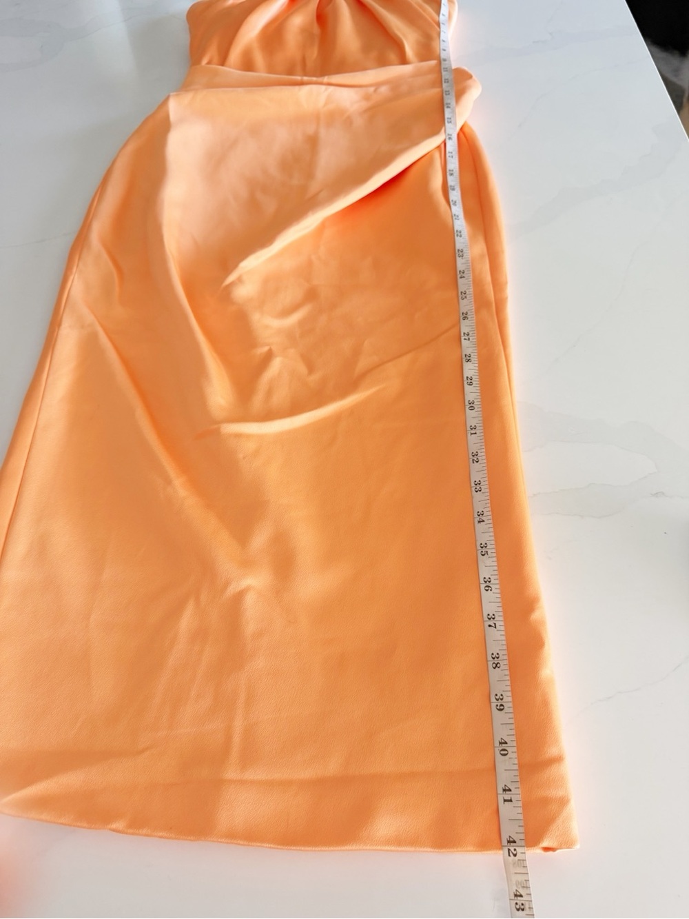 House of CB Alora Tangerine Strapless Corset Midi Dress Orange Sz S $255 NWT - Picture 11 of 11